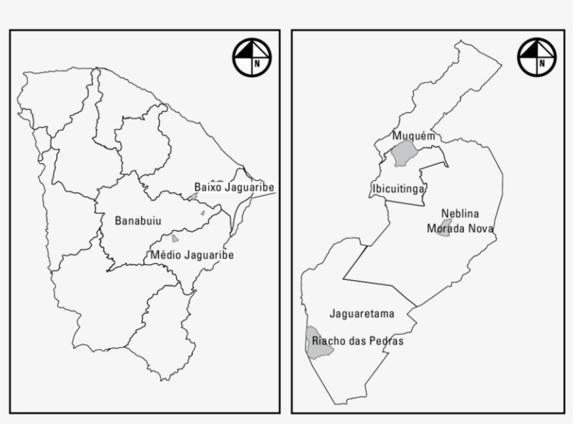 Localização Das Microbacias Riacho Das Pedras, Neblina - Map, transparent png download