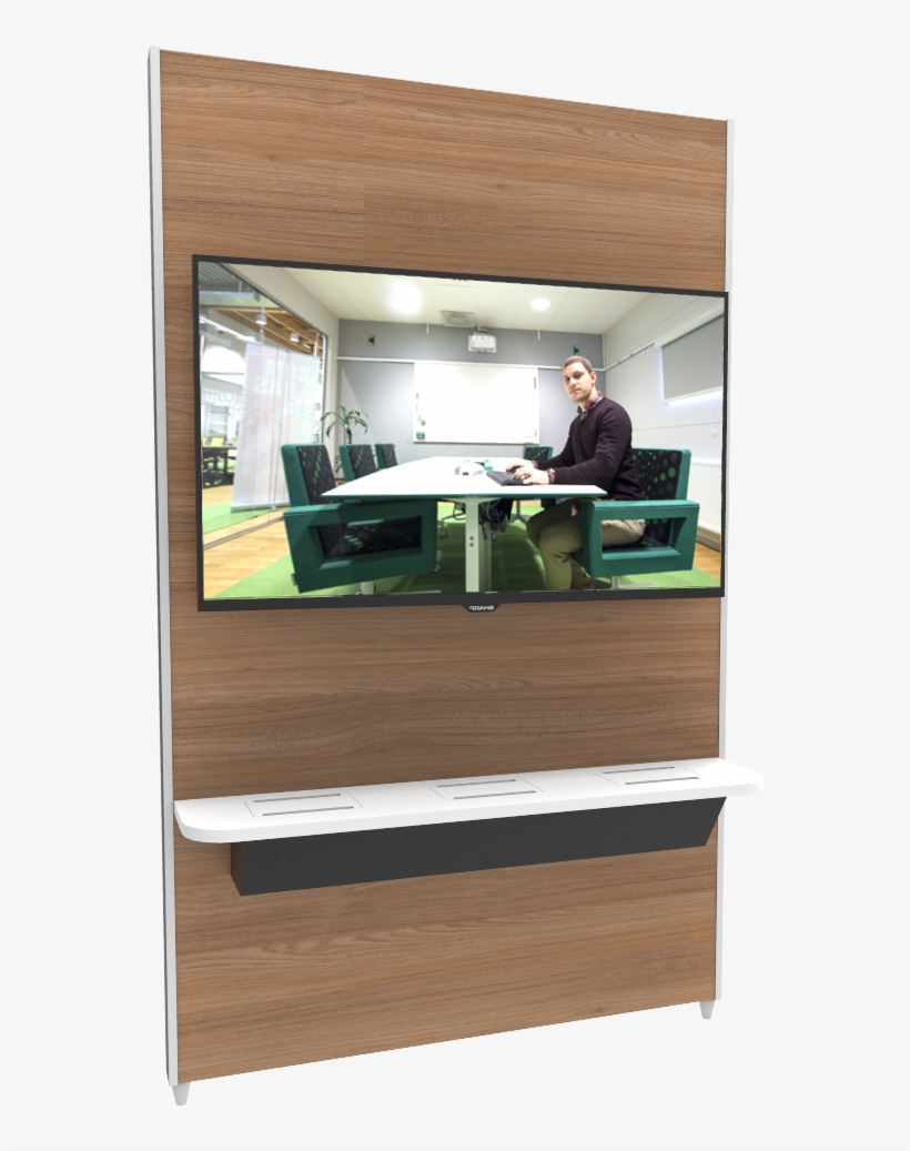With Tv, Connecto Shelf And Wood Panels - Shelf, transparent png download