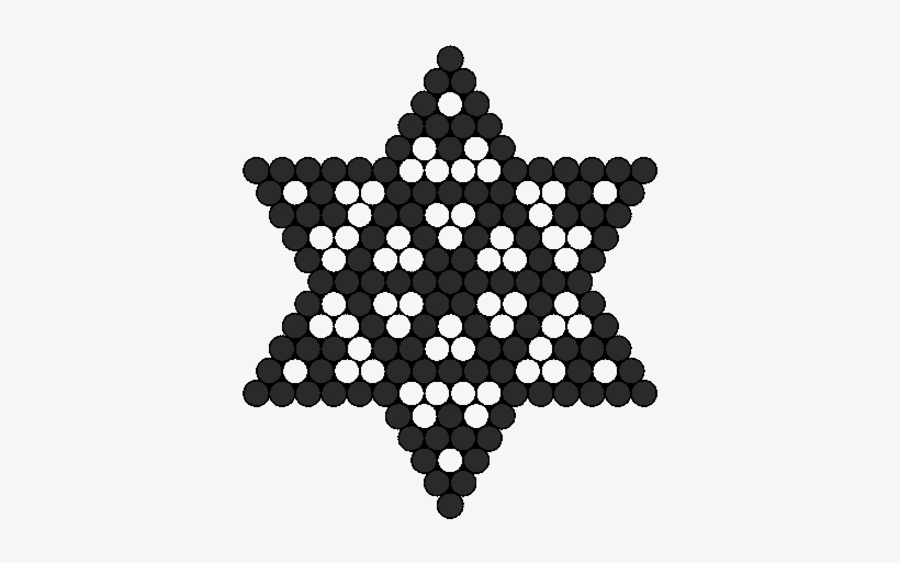 Black Snowflake Perler Bead Pattern / Bead Sprite - Vector Graphics, transparent png download