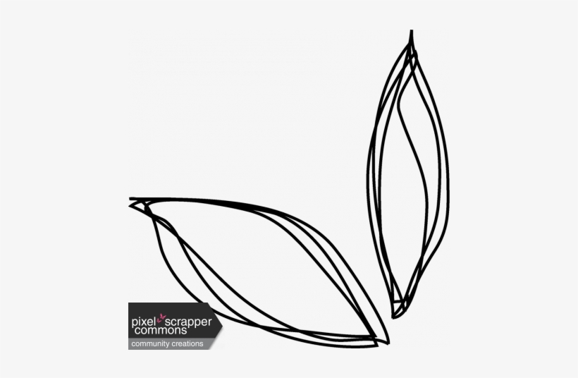 Scribble Leaf - Digital Scrapbooking, transparent png download