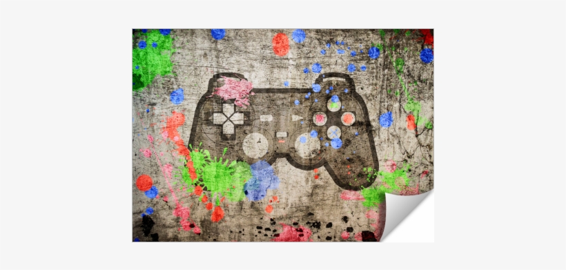 Controller Graffitti Ps - Controller Graffitti Ps Art Print - Mini By Angoldarts, transparent png download