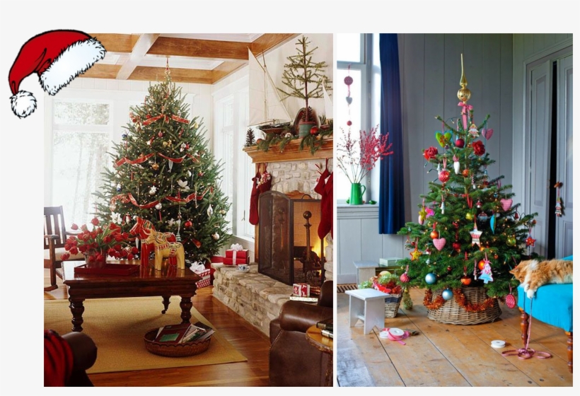 2 Arvore De Natal - Christmas Tree Decorations Fireplace, transparent png download