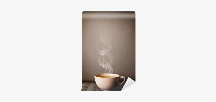 Coffee Cup With Abstract White Steam Wall Mural • Pixers® - Cup, transparent png download