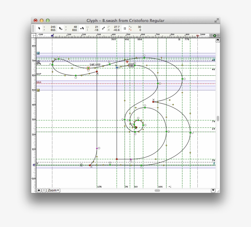 Cristoforo Swash B In Fontlab Studio - Font, transparent png download