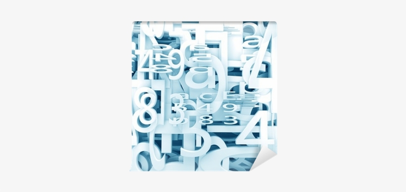 Fondo 3d Con Numeros Y Letras En Tono Azul Wall Mural - Multiplying Large Numbers For Fifth Graders [book], transparent png download