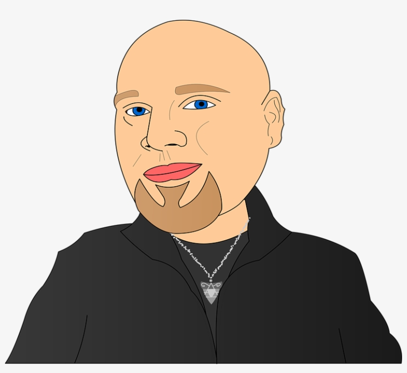 Cartoon Drawing Svg Man Bald Beard Necklace Homem Careca Desenho Png Png Image Transparent Png Free Download On Seekpng