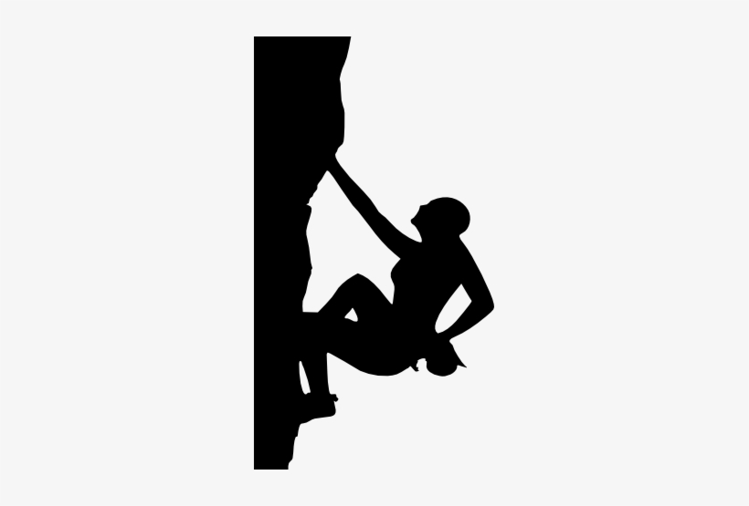 Rock Climbing Scene - Rock Climbing Silhouette Png, transparent png download