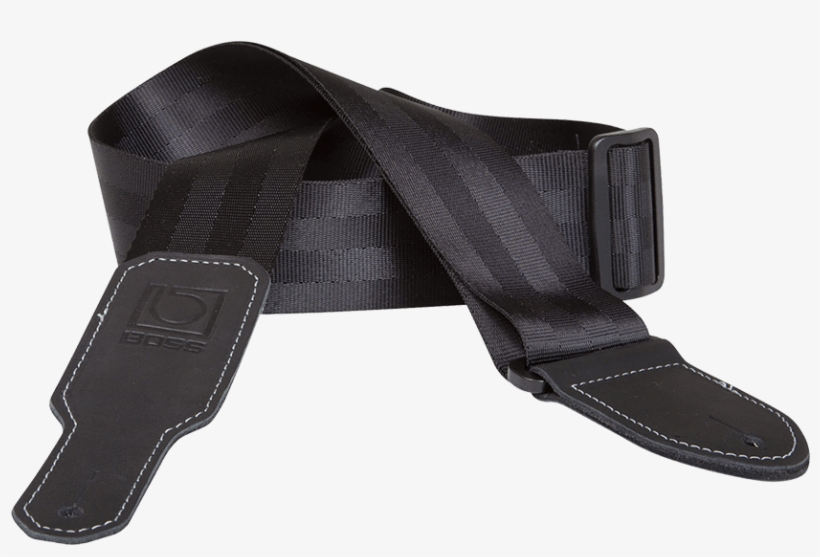 Boss 2" Black Seatbelt Guitar Strap - Boss Bsb-20-blk Instrument Nylon Strap Black, transparent png download