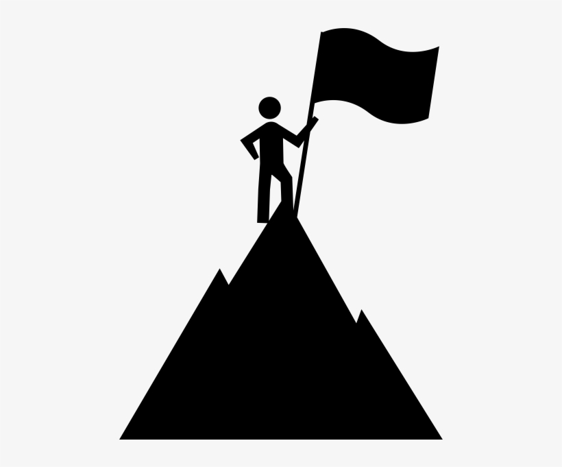 Mountain Climber Rubber Stamp - Top Of Mountain Icon, transparent png download