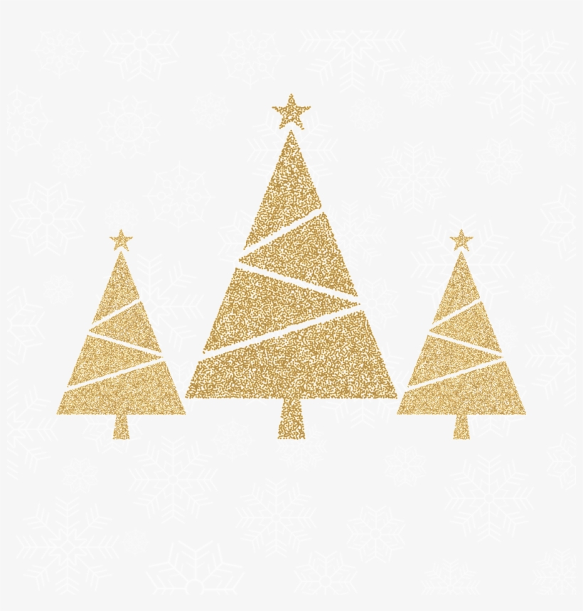 Gold Powder Christmas Png - Елка Золотого Цвета Пнг, transparent png download