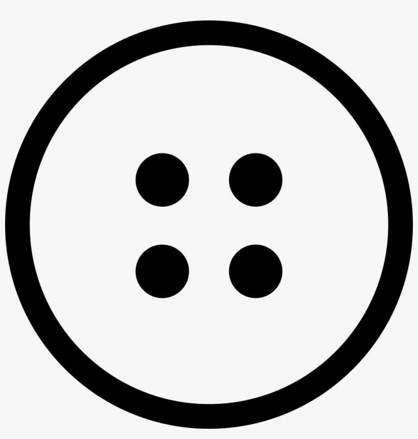 Circular Button With Four Dots Of Holes Comments - Circle With Four Dots, transparent png download