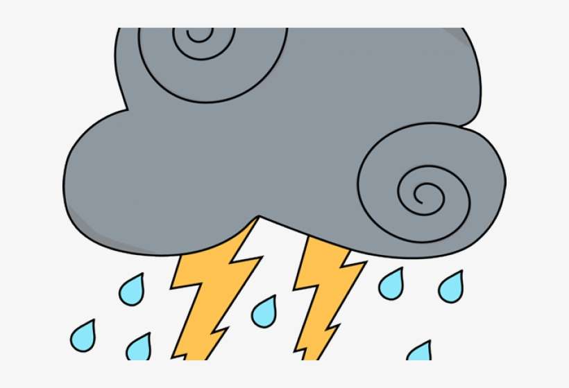 Cute Thunderstorm Clipart, transparent png download