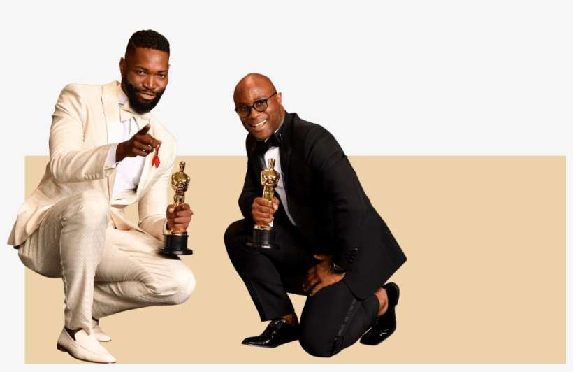 Tarell Alvin Mccraney, Barry Jenkins And Two Oscars - Barry Jenkins, transparent png download
