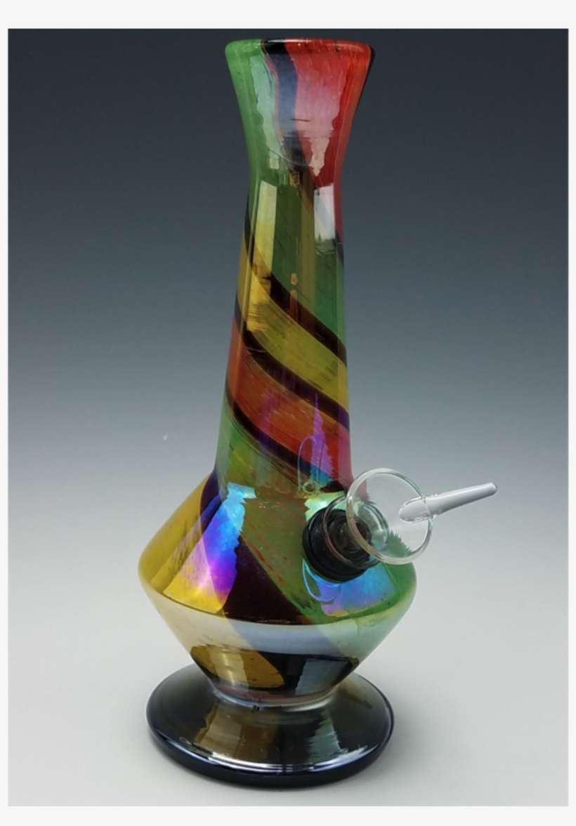 7" Rasta Diamond Shaped Genie Bottle Bong By Mile High - Bong, transparent png download