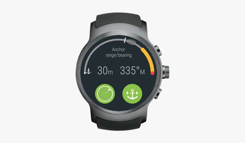 Get An Alarm And The Anchor Icon Turns Red On The Deckwatch - Lg Watch W7, transparent png download