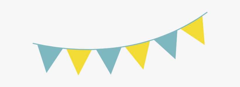 Blue Yellow Bunting Clip Art At Clipart Library - Yellow And Blue Bunting, transparent png download