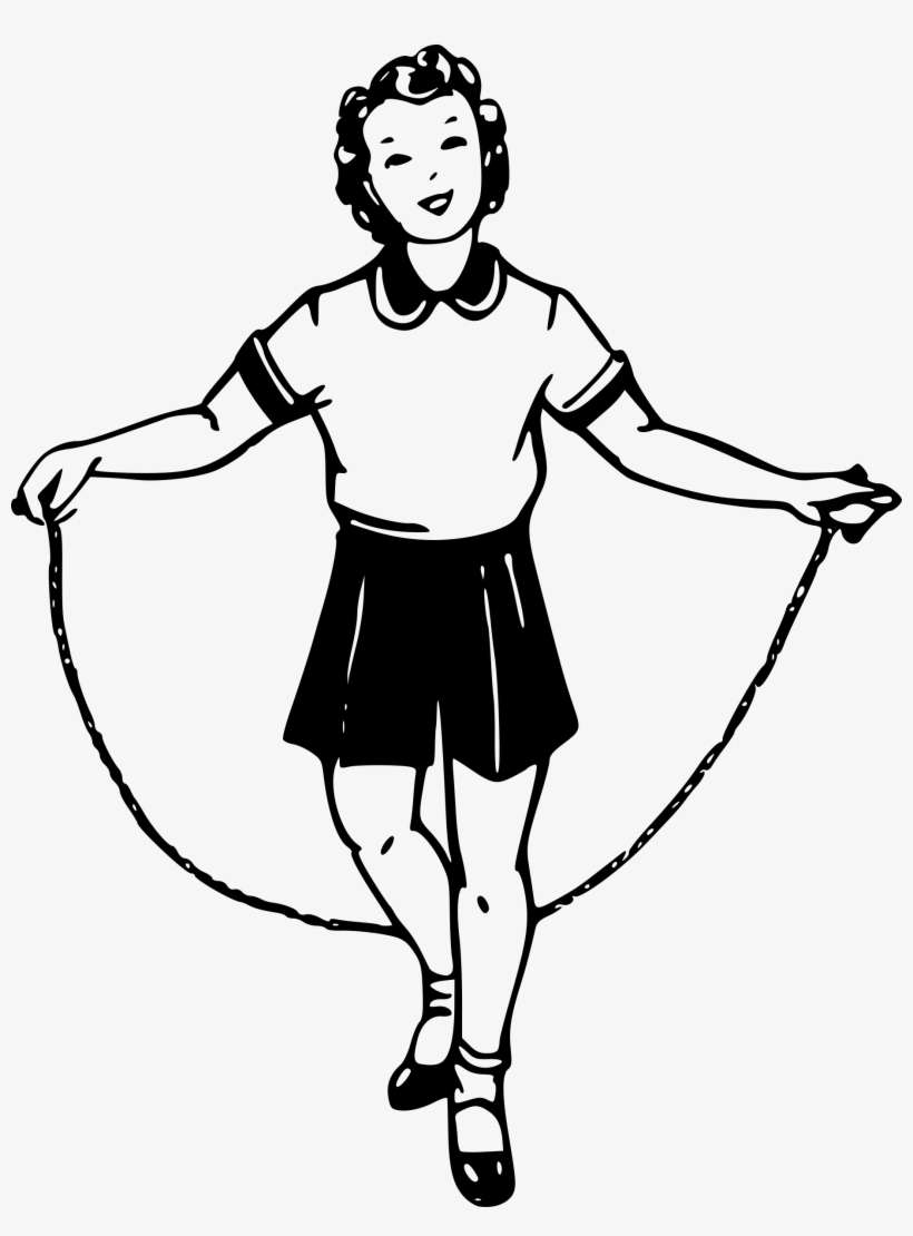 Girl Jumping Png Clip Arts - Skipping Rope, transparent png download
