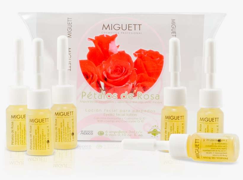 Ámpulas Pétalos De Rosa Para Bolsas Palpebrales Y Ojeras - Cosmetics International Miguett, transparent png download