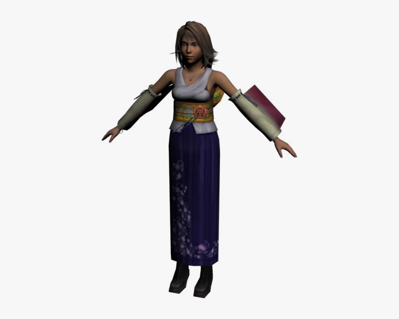 Ffx Yuna Hi-res Model - Yuna Final Fantasy Model, transparent png download