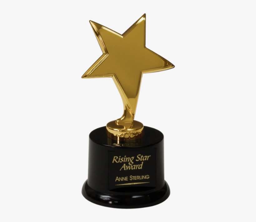 6c6702-a Gold Metal Star Black Plastic Base - Star On A Base Quantity(1), transparent png download