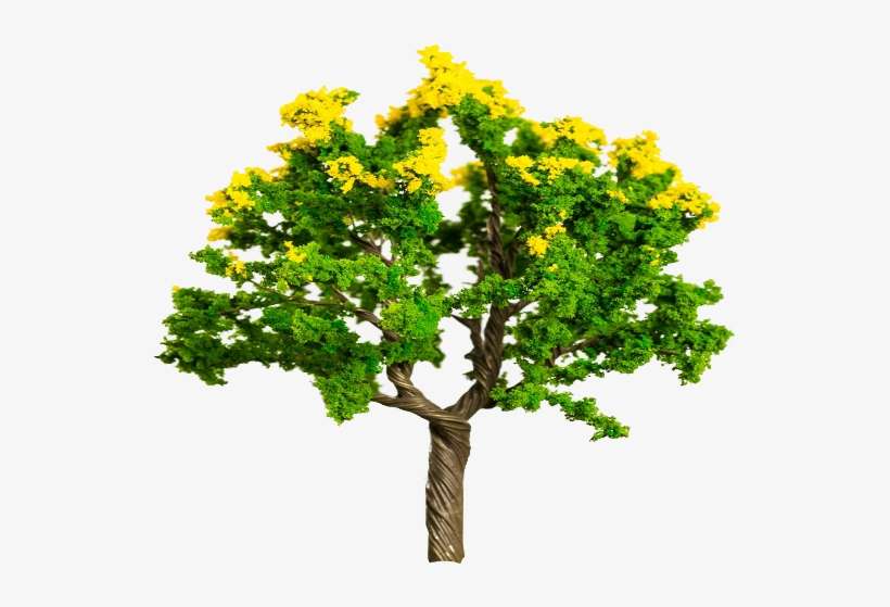 Flower Trees With Model Green And Yellow Mixed Leaves - Tree, transparent png download