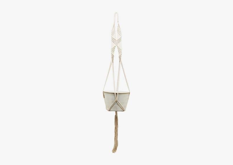 White Gold Boho Hanging Planter 100cm - Pendant, transparent png download