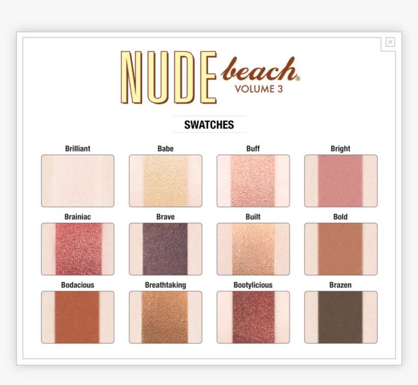View Larger - Palette The Balm Nude Beach, transparent png download