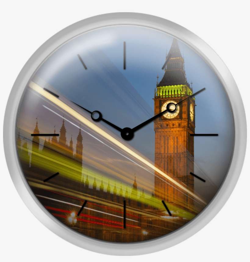 Uk England London Big Ben And Light Trails At Night - Big Ben, transparent png download