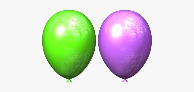 Stickers For Kids - Green And Purple Balloons, transparent png download