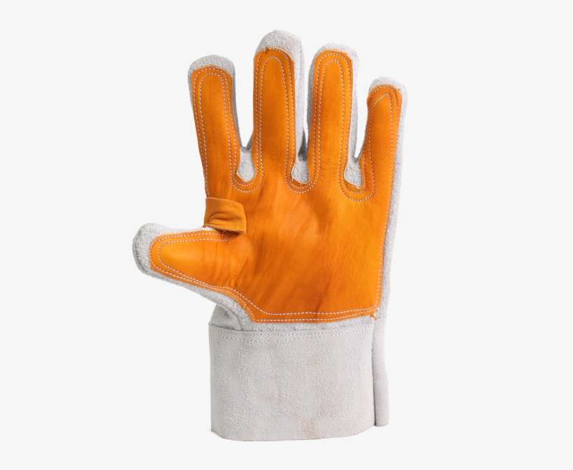 Guante De Cuero Cromo Con Refuerzo Amarillo En La Palma - Guantes De Seguridad Para Altas Temperaturas En Peru, transparent png download