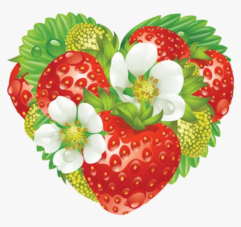 Фото, Автор Ya - Strawberry Heart Png Clipart, transparent png download