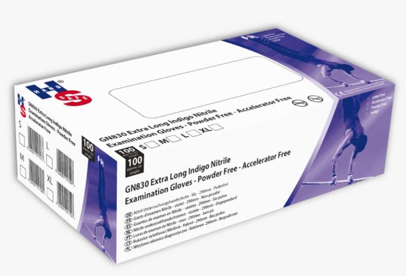 Polyco Gn830 Pf Nitrile Long Cuff Disposable Gloves - Powder Free Synthetic Gloves Large X 100, transparent png download