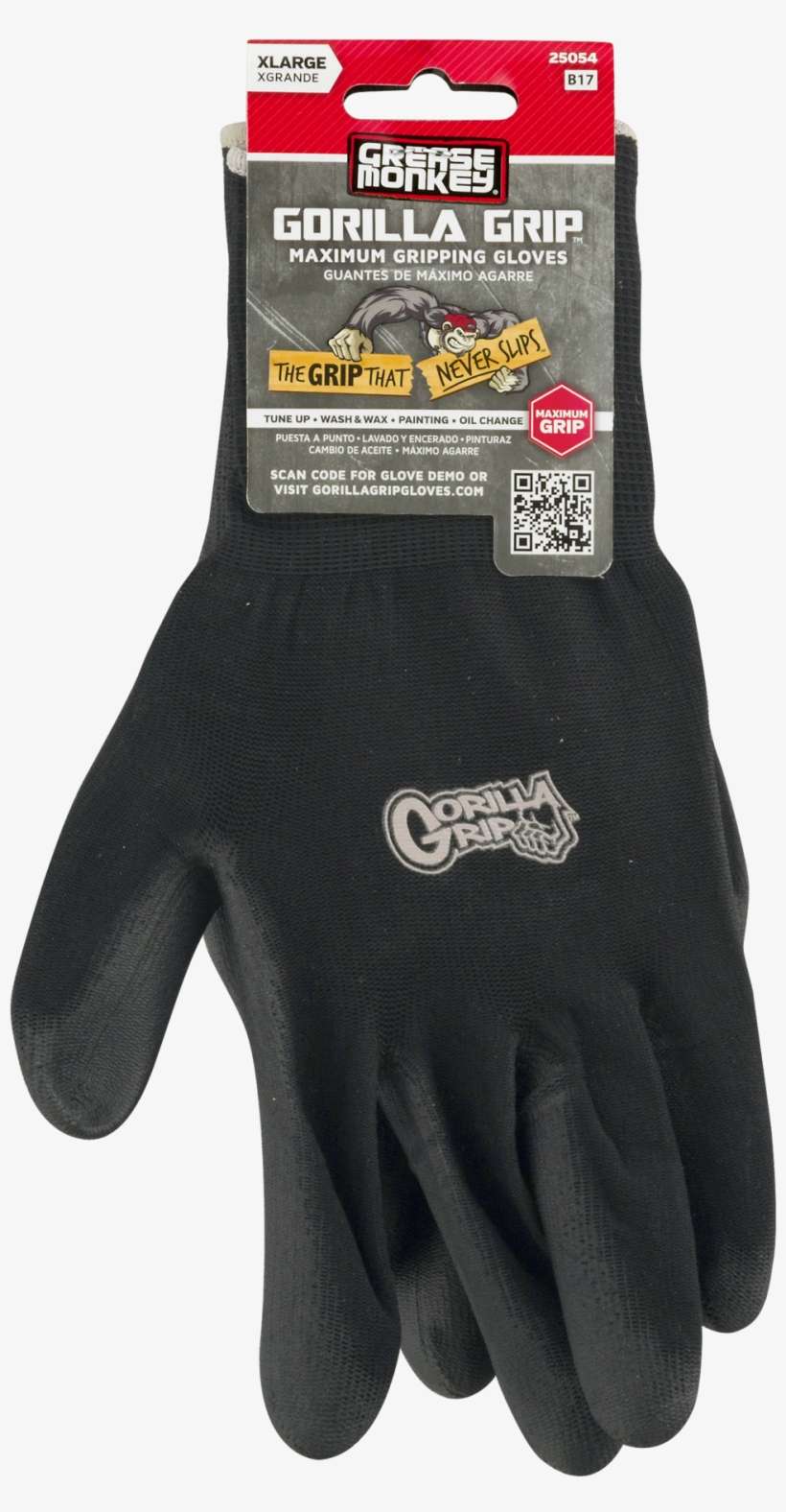 Grease Monkey Gorilla Grip Gloves PNG Image Transparent PNG Free