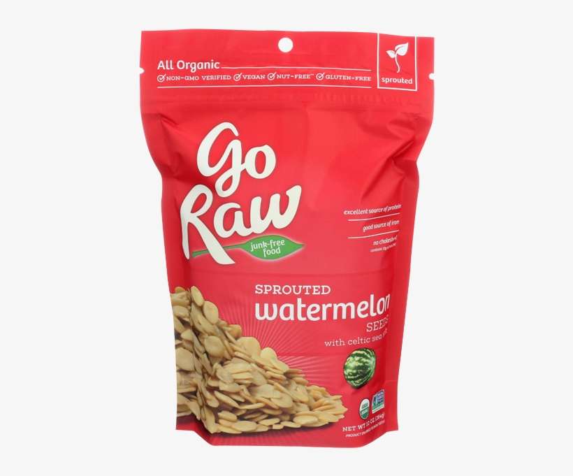 Go Raw Sprouted Watermelon Seed-10 Oz - Go Raw All Organic Sprouted Watermelon Seeds, transparent png download