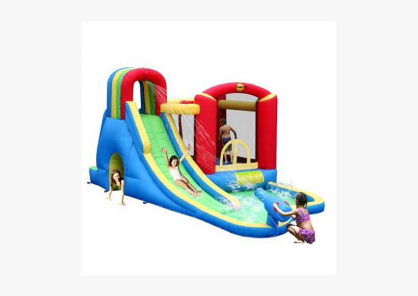 Happy Hop Splash Wave Fun Zone 9047n - Happy Hop Splash Wave Fun Zone 20ft Inflatable Waterslide, transparent png download
