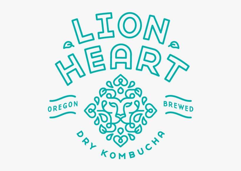 Lion Heart Kombucha Logo Design - Circle, transparent png download