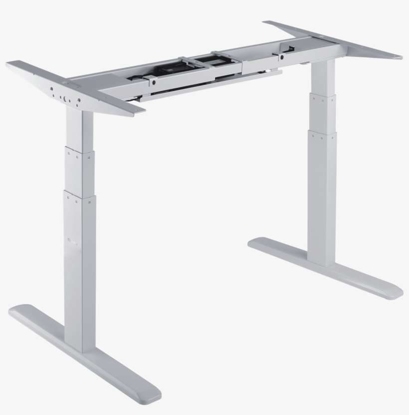 3 Stage Dual Motor Electric Sit-stand Desk Frame - Desk, transparent png download