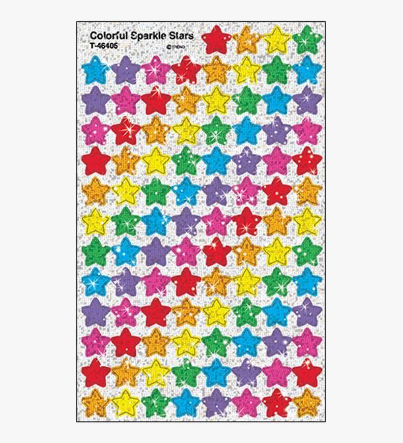 Colorful Stars Supershapes Stickers - Colorful Sparkle Stars, transparent png download