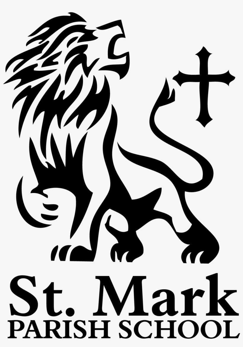 Our School Saint Mark Catholic Church - Roaring Lion Head Logo, transparent png download