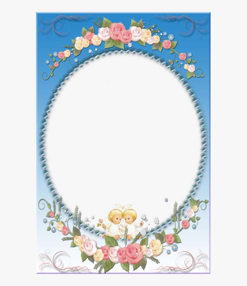 Blue Star Frame With Angel Cut Outs - Frame Of Angels Transparent, transparent png download