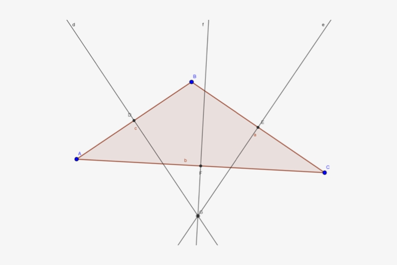 Se Traza El Triángulo, Luego Se Marca El Punto Medio - Triangle Center, transparent png download