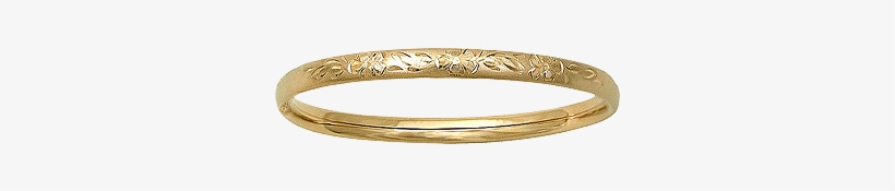 Gold Floral Baby Bangle - Gold, transparent png download