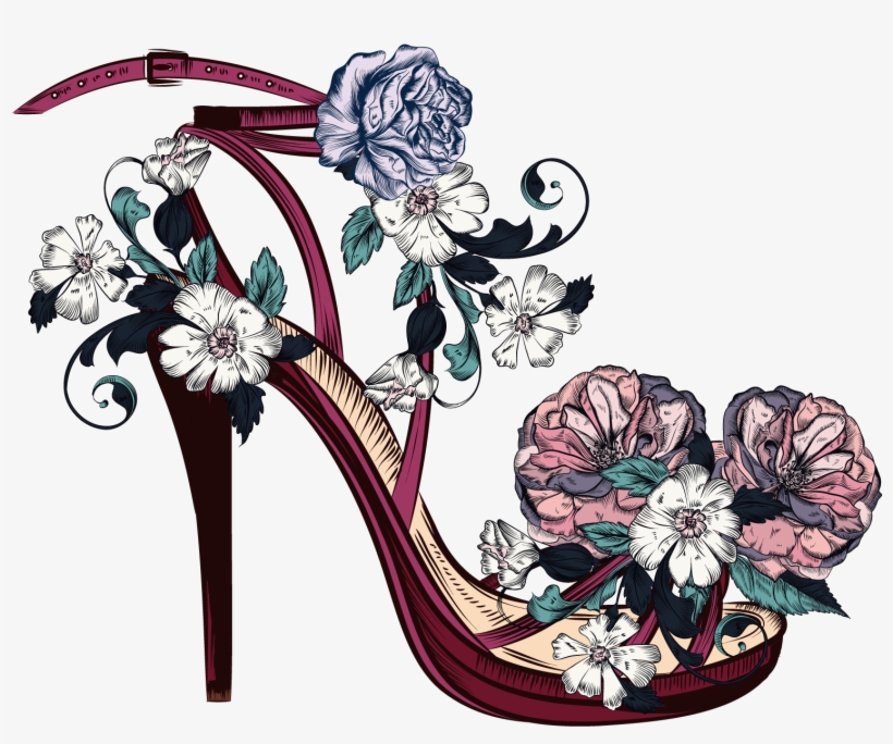 Fashion Drawing Illustration - High-heeled Shoe, transparent png download