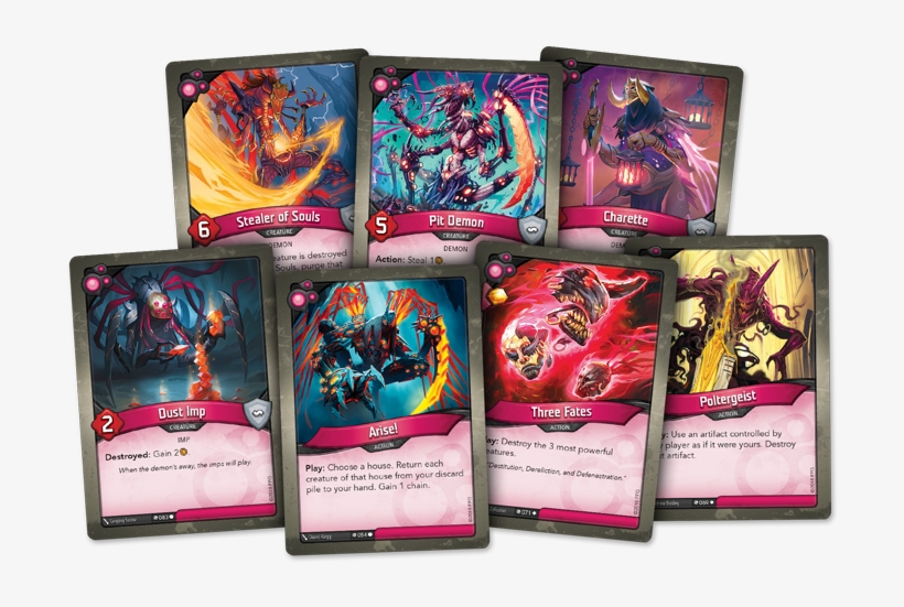 Closer Look At The Demonic House Dis Of Keyforge - Graphic Design, transparent png download