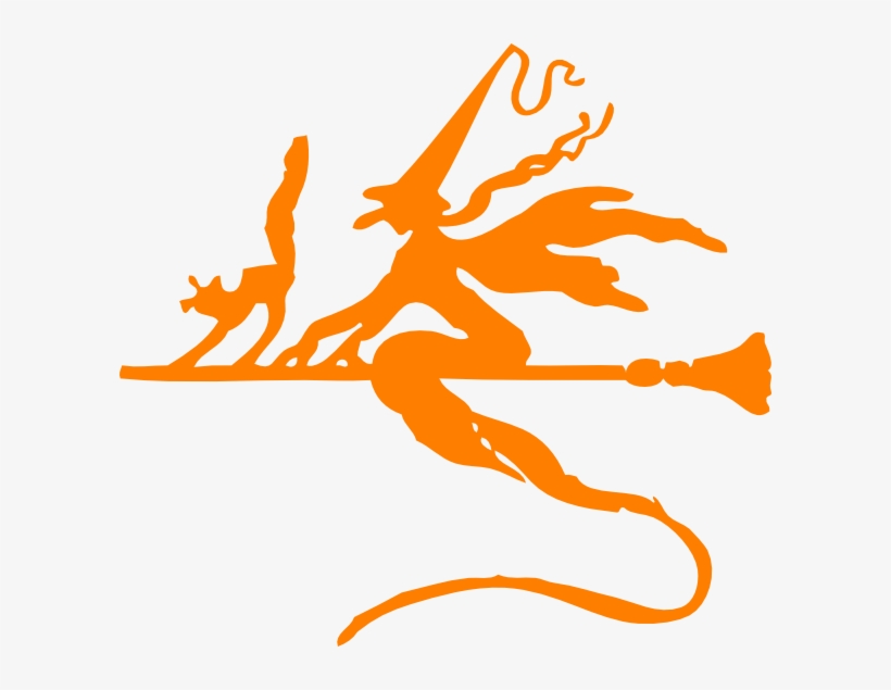 Flying Witch Silhouette Png, transparent png download