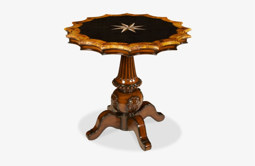 1perfectchoice Mahogany Base Black Gold Stone Center - Aico Michael Amini Discoveries #004 Entry Table, transparent png download