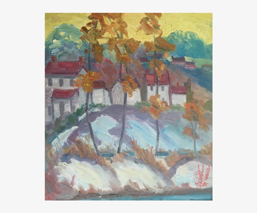 Autumn Trees - Painting, transparent png download