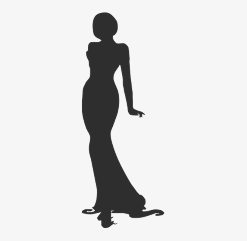 Mujer, Niña, Modelo, Posando, La Moda, Silueta, Clip - Model Pose Silhouette Png, transparent png download