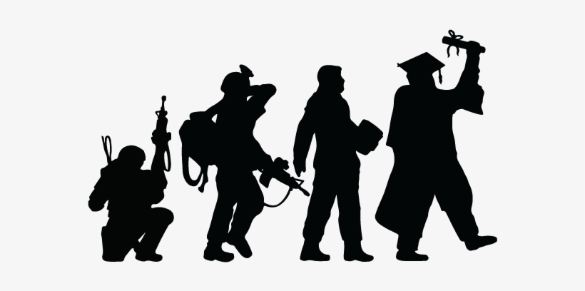 Inability To Complete Courses Due To Military Activation - Veteran Silhouette, transparent png download