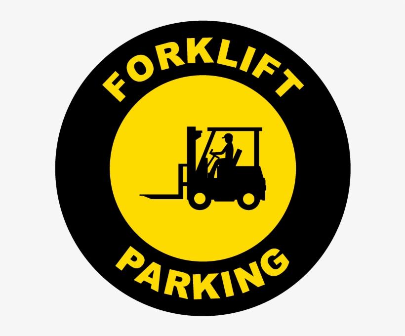 Forklift Parking Floor Sign - Forklift Parking Area Sign, transparent png download